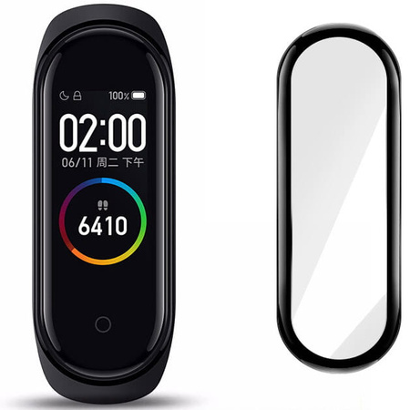 Szkło hartowane Bizon Glass Edge do Xiaomi Mi Band 6 / 5, czarne