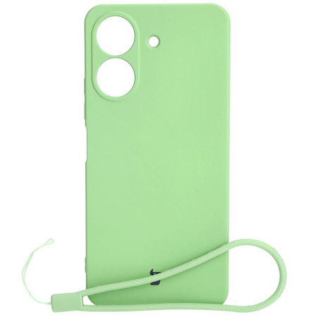 Etui Bizon Case Silicone do Redmi 13C / Poco C65, jasnozielone