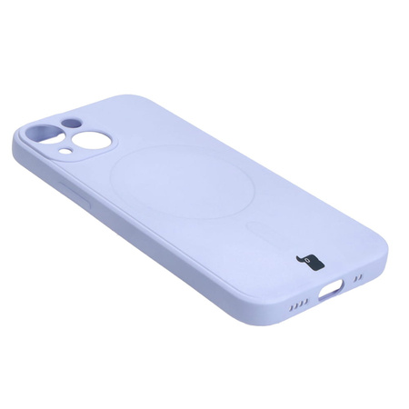 Etui Bizon Case Silicone Magnetic Sq do Apple iPhone 13 Mini, jasnofioletowe