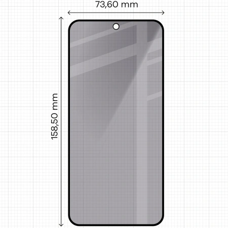 Prywatyzujące szkło hartowane Bizon Glass Edge Shadow Duo do Galaxy S25 FE / S24 FE / A36 5G / A56 5G, przyciemniane z czarną ramką, 2 sztuki