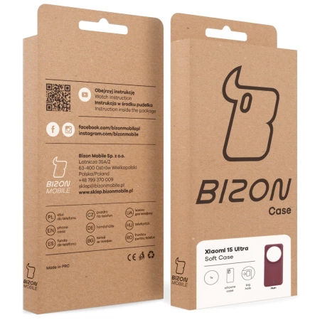 Silikonowe etui Bizon Soft Case do Xiaomi 15 Ultra, ciemnofioletowe
