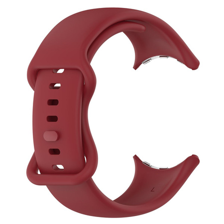 Silikonowy pasek Bizon Strap Watch Silicone S do Google Pixel Watch 4/3 (45mm), karminowy