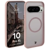Etui z pierścieniem magnetycznym Bizon Case MatteO do Pixel 10 Pro XL, przydymione-różowe