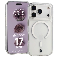 Etui z pierścieniem magnetycznym Bizon Case CrystalO do iPhone 17 Pro, przezroczyste