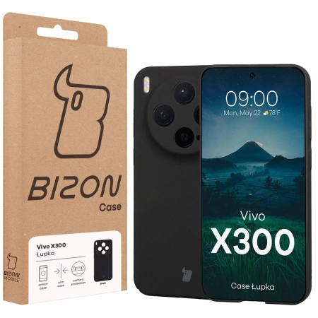 Etui Bizon Case Łupka do Vivo X300, czarne