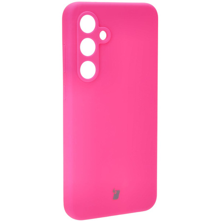 Silikonowe etui Bizon Soft Case do Galaxy S24 FE, neonowo-różowe