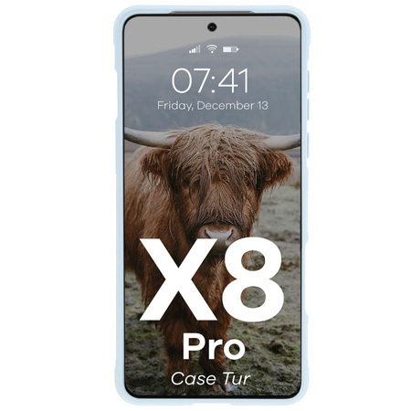 Pancerne etui Bizon Case Tur do Oppo Find X8 Pro, jasnoniebieskie