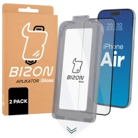Szkło hartowane z ramką do łatwej aplikacji Bizon Glass Aplikator do iPhone Air, 2 sztuki