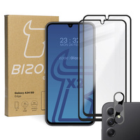 2x Szkło + szybka na aparat Bizon Edge 2 Pack do Galaxy A34 5G