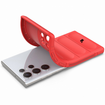 Pancerne etui Bizon Case Tur do Galaxy S22 Ultra, czerwone
