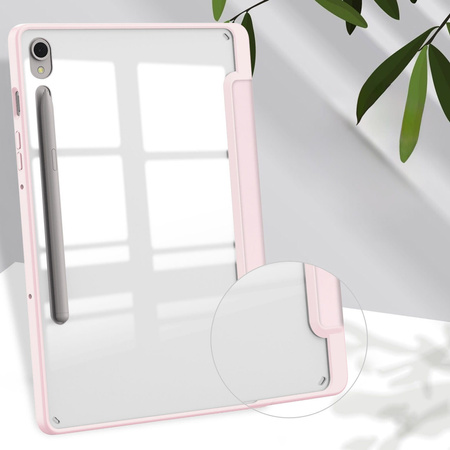 Etui Bizon Case Tab Clear Matt do Galaxy Tab S9, jasnoróżowe