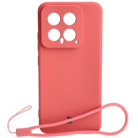 Etui Bizon Case Silicone Sq do Xiaomi 14, brudny róż