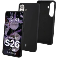 Silikonowe etui Bizon Soft Case do Galaxy S26 Plus, czarne