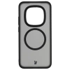 Etui z pierścieniem magnetycznym Bizon Case MatteO do Xiaomi Redmi Note 15 Pro 5G, przydymione-czarne