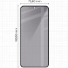 Prywatyzujące szkło hartowane Bizon Glass Edge Shadow Duo do Galaxy S25 FE / S24 FE / A36 5G / A56 5G, przyciemniane z czarną ramką, 2 sztuki