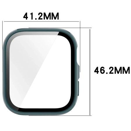 Etui ze szkłem do zegarka Bizon Case Watch Adamo do Huawei Watch Fit 4, zielone