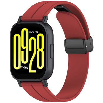 Silikonowy pasek Bizon Strap Watch Silicone L do Quick Release 22 mm, burgundowy