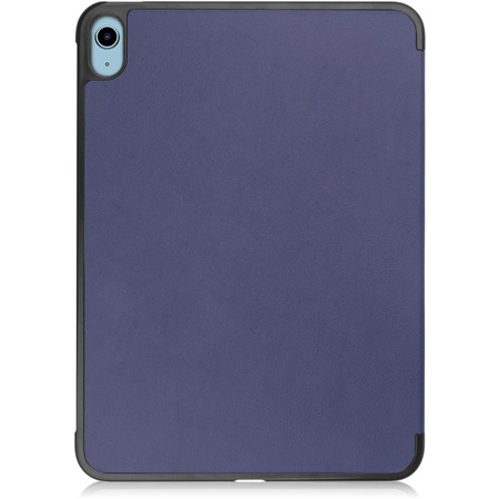 Etui Bizon Case Tab Croc do Apple iPad 10 10.9 2022, granatowe