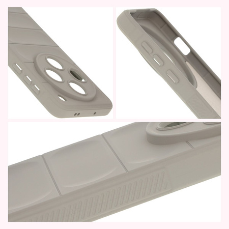 Pancerne etui Bizon Case Tur do Oppo Find X8 Pro, jasnoszare