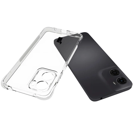 Elastyczne etui + 2x szkło hartowane Bizon Case Clear Pack do Motorola Moto E15