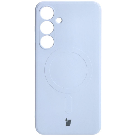 Etui Bizon Case Silicone Magnetic Sq do Galaxy S24 Plus, jasnofioletowe