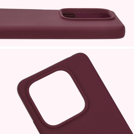 Silikonowe etui Bizon Soft Case do Xiaomi Redmi Note 14 5G, ciemnofioletowe