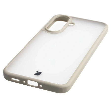 Etui Bizon Case Angelo do Galaxy A37 5G / A36 5G, półprzezroczyste z beżową ramką