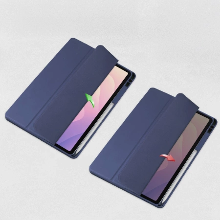 Etui z klapką Bizon Case Tab Clear Matt do Galaxy Tab S11, granatowe