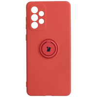 Etui Bizon Case Silicone Ring do Galaxy A73 5G, ciemny róż