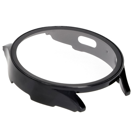 Etui ze szkłem do zegarka Bizon Case Watch Adamo do Galaxy Watch 7 44 mm, czarne