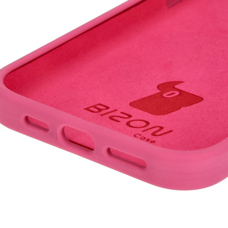 Silikonowe etui Bizon Soft Case do iPhone 16 Pro Max, fuksja