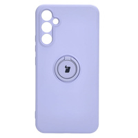 Etui Bizon Case Silicone Ring Sq do Galaxy A34 5G, jasnofioletowe