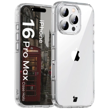 Etui Bizon Case Halo do iPhone 16 Pro Max, przezroczyste