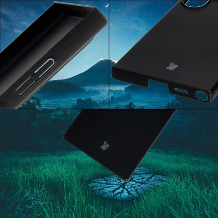 Etui Bizon Case Łupka do Galaxy S24 Ultra, czarne