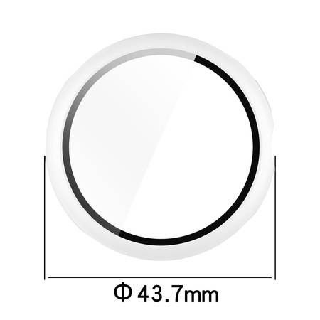 Etui ze szkłem do zegarka Bizon Case Watch Adamo do Google Pixel Watch 3 41mm, białe