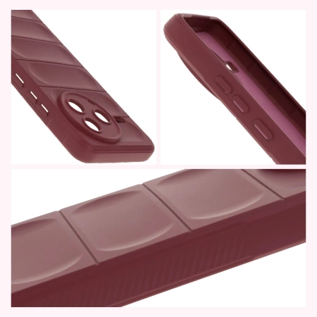 Pancerne etui Bizon Case Tur do Xiaomi Poco F7 Pro, burgundowe