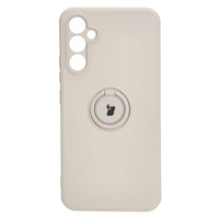 Etui Bizon Case Silicone Ring Sq do Galaxy A34 5G, beżowe