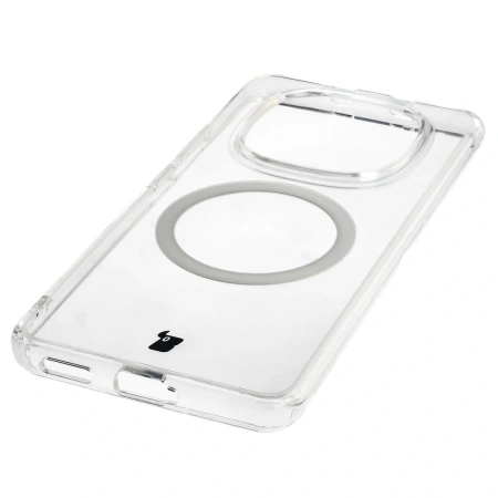 Etui z pierścieniem magnetycznym Bizon Case CrystalO do Xiaomi Redmi Note 15 / POCO M8 5G, przezroczyste