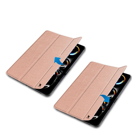 Etui Bizon Case Tab Croc do iPad Pro 11" 5 gen. 2024, różowozłote