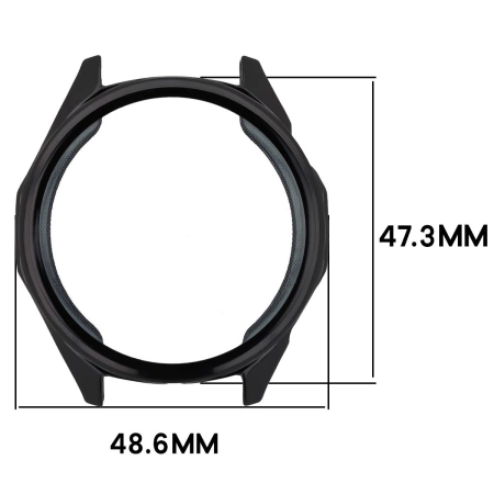 Etui z osłoną ekranu Bizon Case Watch Felipe do Huawei Watch GT6 46 mm, czarne