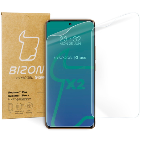 Folia hydrożelowa na ekran Bizon Glass Hydrogel do Realme 11 Pro / 11 Pro +, 2 sztuki