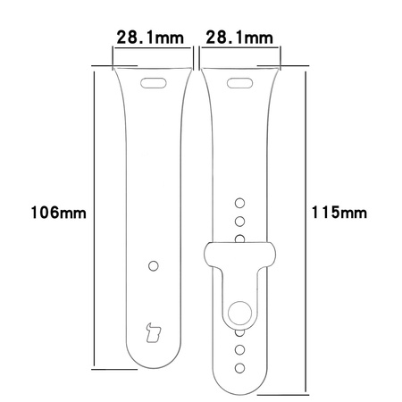 Pasek Bizon Strap Watch Nessy do Xiaomi Redmi Watch 3, czerwony