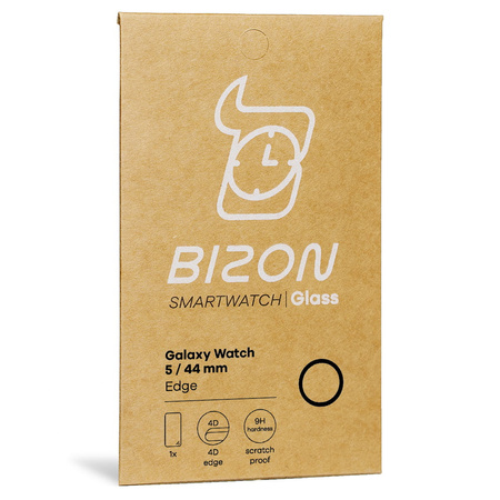 Szkło hybrydowe Bizon Glass Edge dla Galaxy Watch 5 / 6 44 mm, czarne