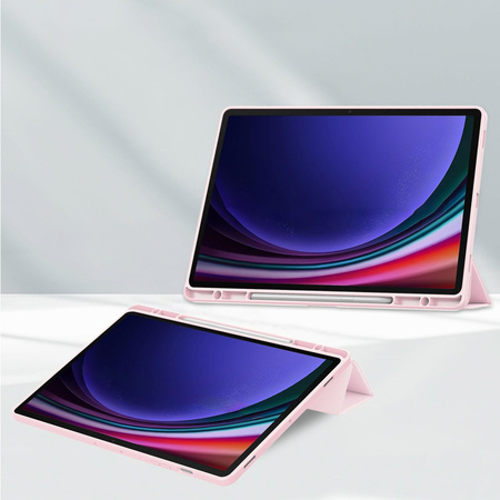 Etui Bizon Case Tab Clear Matt do Galaxy Tab S10 Plus / S9 Plus, jasnoróżowe