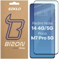 Szkło hartowane Bizon Glass Edge 2 do Galaxy S25 Ultra, czarna ramka