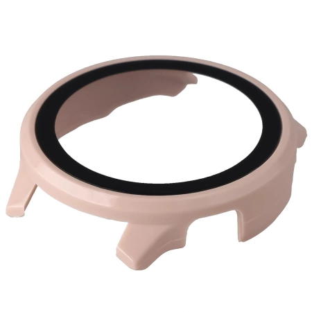 Etui ze szkłem do zegarka Bizon Case+Glass Watch do Garmin Venu 4 41 mm, różowe