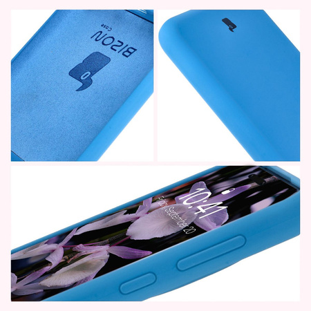 Silikonowe etui Bizon Soft Case do Honor Magic7 Pro, niebieskie