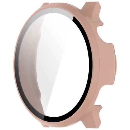 Etui ze szkłem do zegarka Bizon Case Watch Adamo do Garmin Venu 4 41 mm, różowe