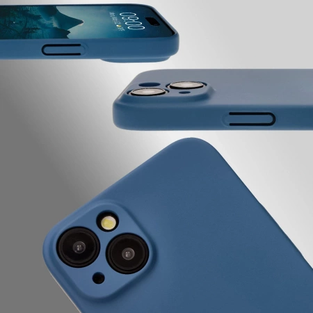 Etui Bizon Case Łupka do iPhone 15 Plus, niebieskie