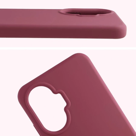 Silikonowe etui Bizon Soft Case do Xiaomi POCO F7, ciemnofioletowe